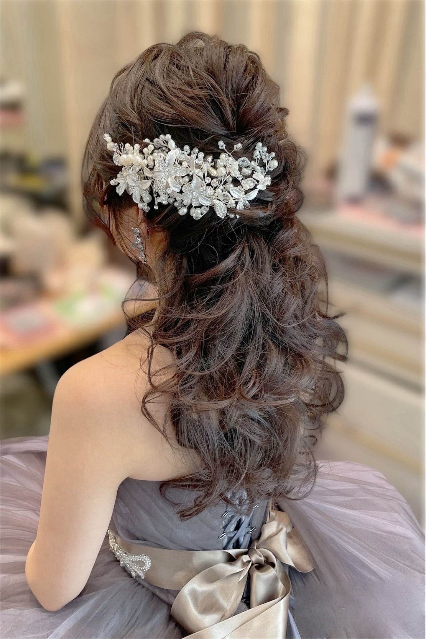 【ヘッドドレス】小枝アクセサリー ~ブライダルヘッドドレス~ ≪HV-25≫ 【結婚式 ヘアアクセサリー】