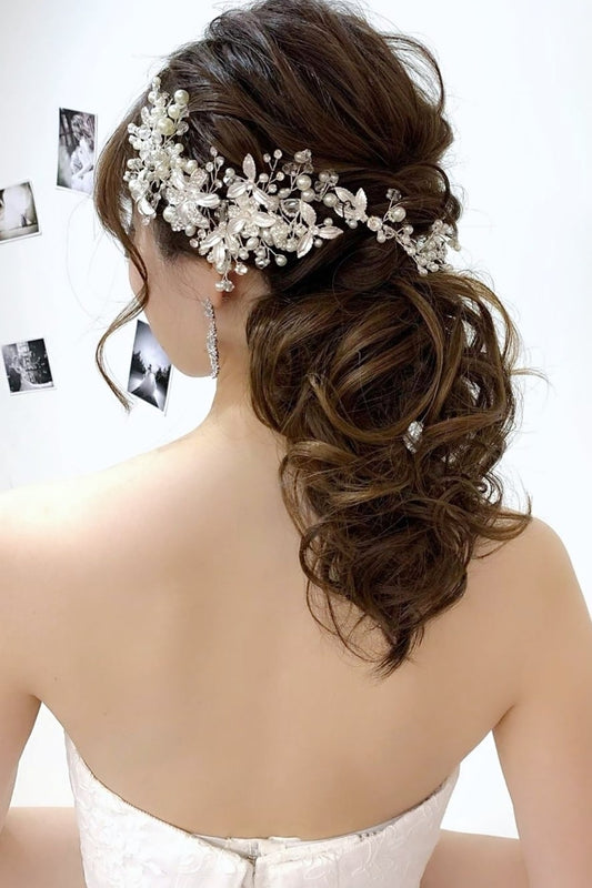 【ヘッドドレス】小枝アクセサリー ~ブライダルヘッドドレス~ ≪HV-25≫ 【結婚式 ヘアアクセサリー】