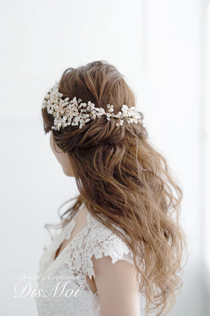 【ヘッドドレス】小枝アクセサリー ~ブライダルヘッドドレス~ ≪HV-25≫ 【結婚式 ヘアアクセサリー】