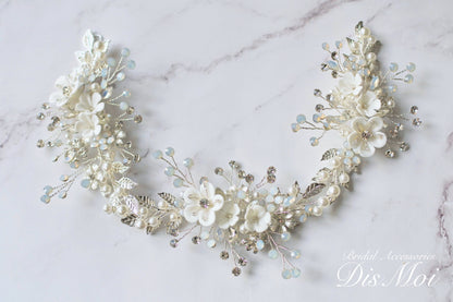 【ヘッドドレス】小枝アクセサリー silver/gold ~ブライダルヘッドドレス~ ≪HV-35≫ 【結婚式 ヘアアクセサリー】