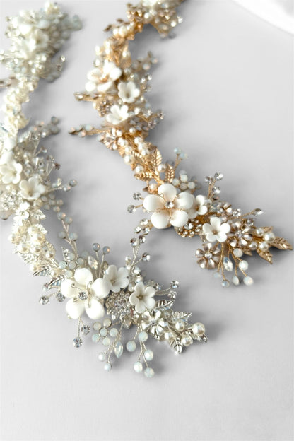 【ヘッドドレス】小枝アクセサリー silver/gold ~ブライダルヘッドドレス~ ≪HV-35≫ 【結婚式 ヘアアクセサリー】