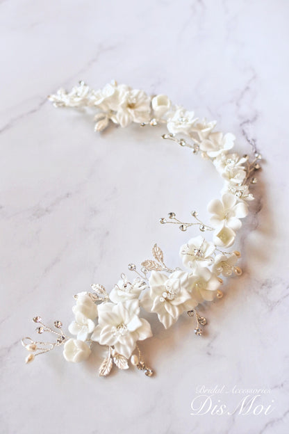 【ヘッドドレス】小枝アクセサリー ~ブライダルヘッドドレス~ ≪HV-37≫ 【結婚式 ヘアアクセサリー】