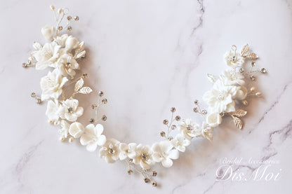 【ヘッドドレス】小枝アクセサリー ~ブライダルヘッドドレス~ ≪HV-37≫ 【結婚式 ヘアアクセサリー】