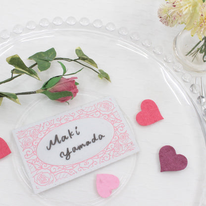 芽が出る席札-クラシカルピンク【結婚式 ペーパー 席札】