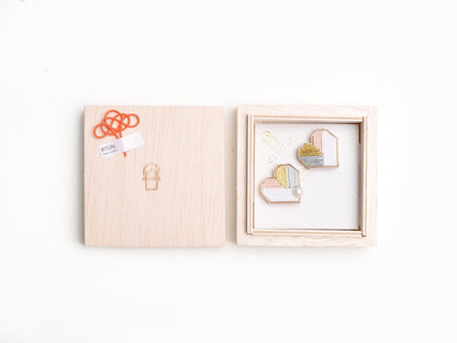 RITUAL 水引 ピアス/イヤリング [Heart Pearl][White]/ブライダルアクセサリー 【結婚式 和装 アクセサリー】