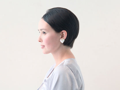 RITUAL 水引 ピアス/イヤリング [Heart Pearl][White]/ブライダルアクセサリー 【結婚式 和装 アクセサリー】