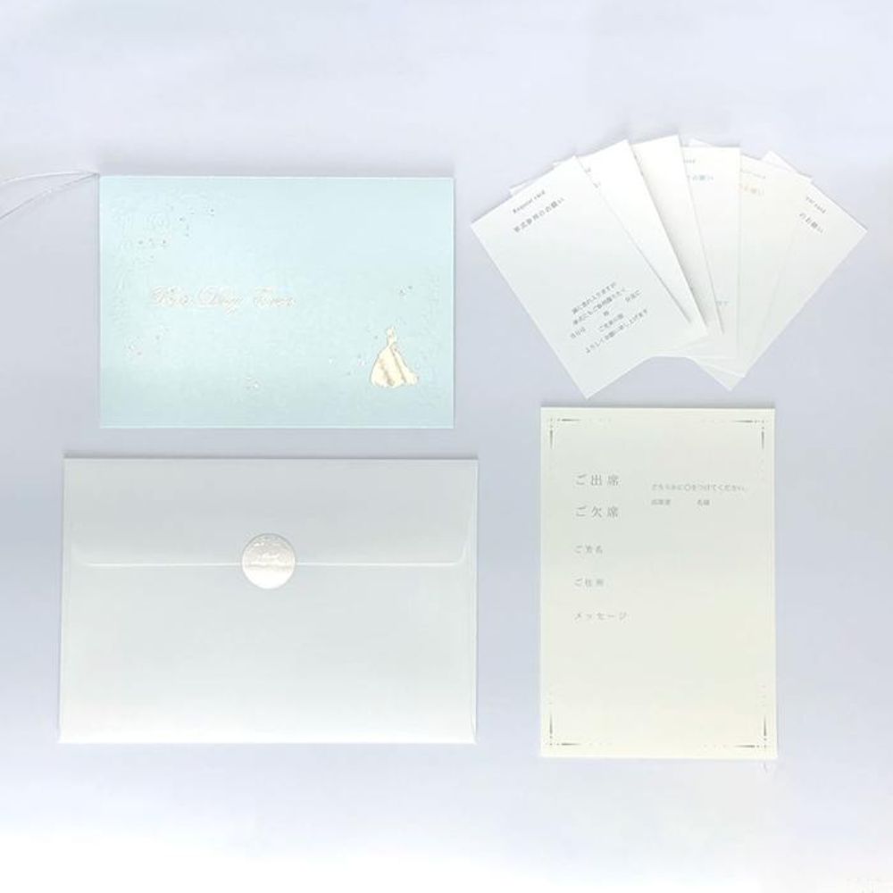 招待状セット シンデレラ【結婚式 ペーパー 招待状】