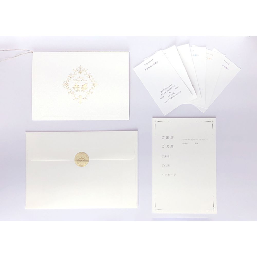 招待状セット ミッキー&ミニー【結婚式 ペーパー 招待状】