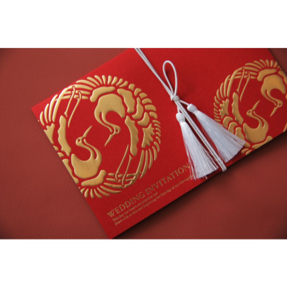 招待状セット 双縁 くれない【結婚式 ペーパー 招待状】