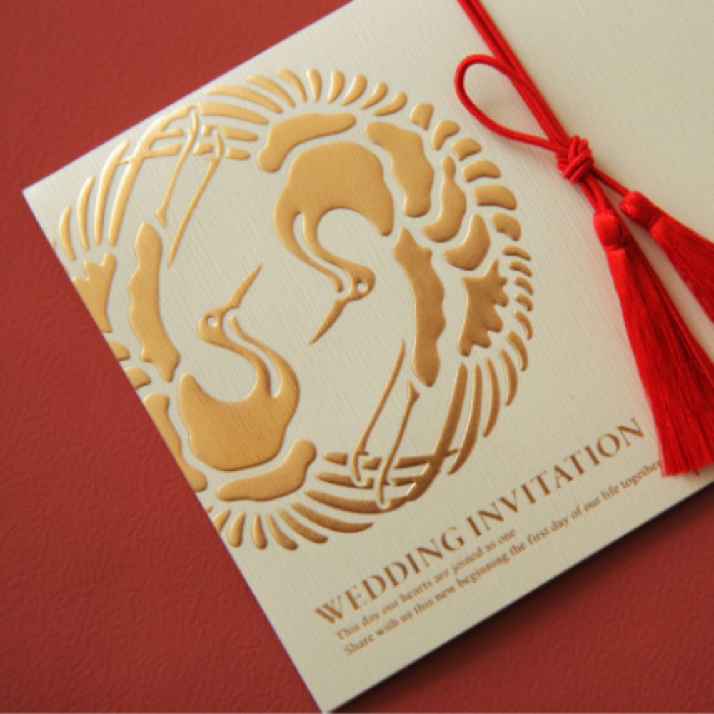 招待状セット 双縁 きなり【結婚式 ペーパー 招待状】