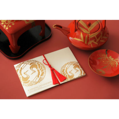 招待状セット 双縁 きなり【結婚式 ペーパー 招待状】