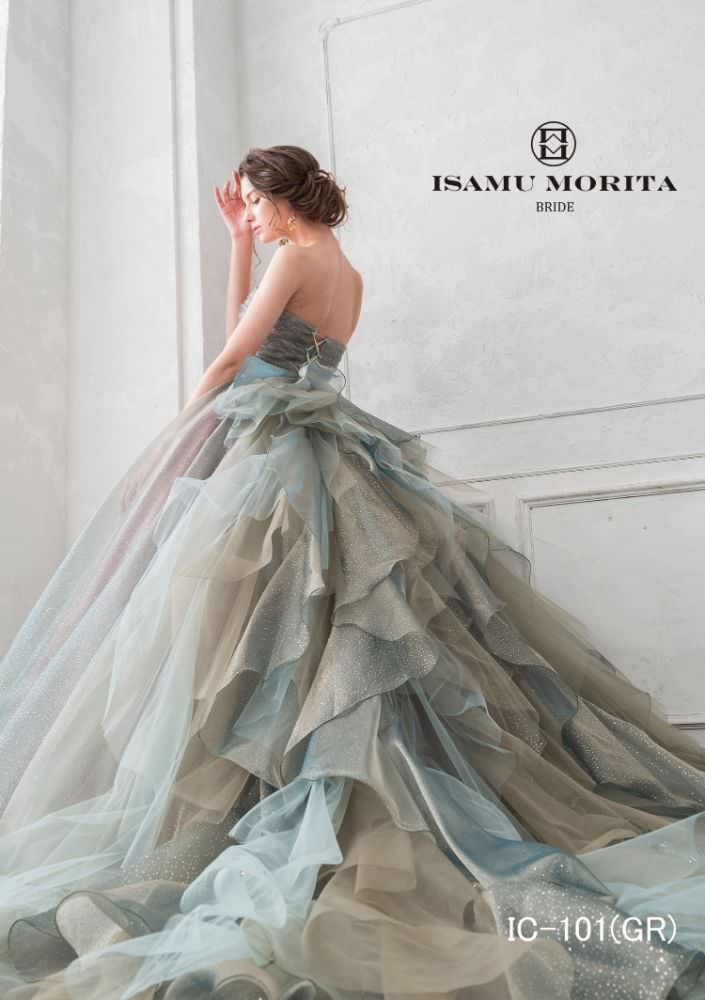 IC-101(GR) 【結婚式 カラードレス レンタル】