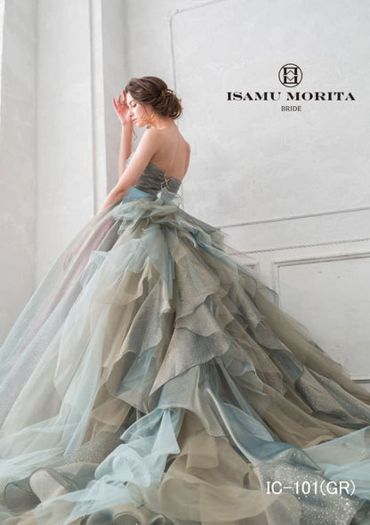IC-101(GR) 【結婚式 カラードレス レンタル】