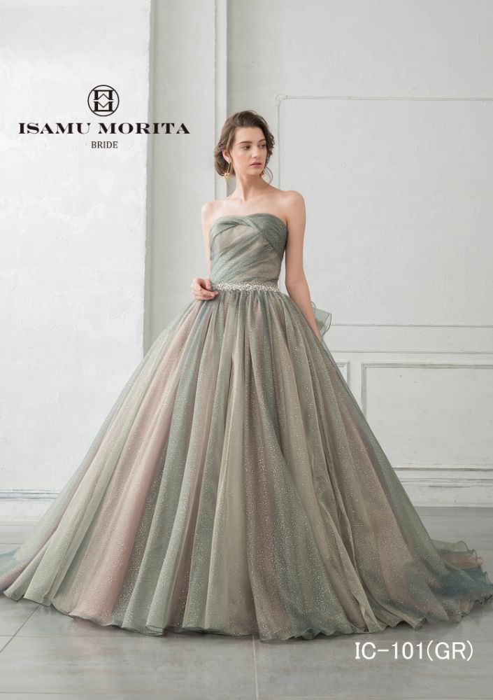 IC-101(GR) 【結婚式 カラードレス レンタル】