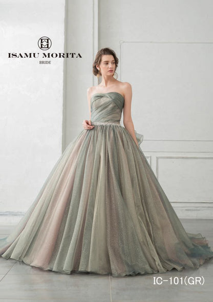 IC-101(GR) 【結婚式 カラードレス レンタル】