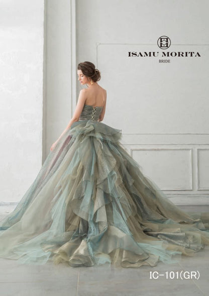 IC-101(GR) 【結婚式 カラードレス レンタル】
