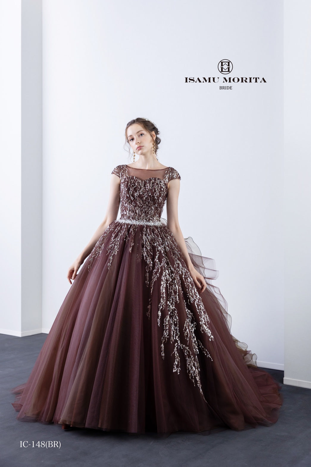 ISAMU MORITA BRIDE イサムモリタ IC-148 ブラウンドレス 【結婚式 