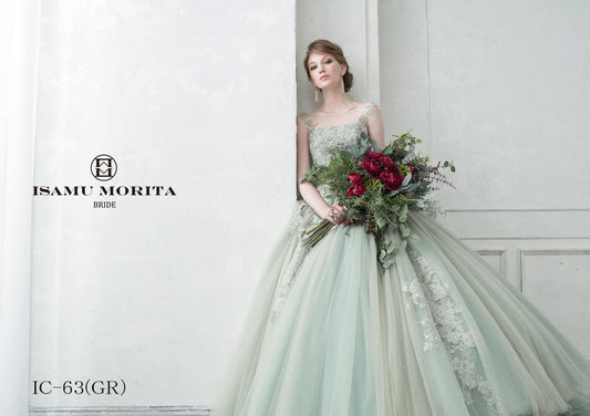 IC-63(GR) 【結婚式 カラードレス レンタル】