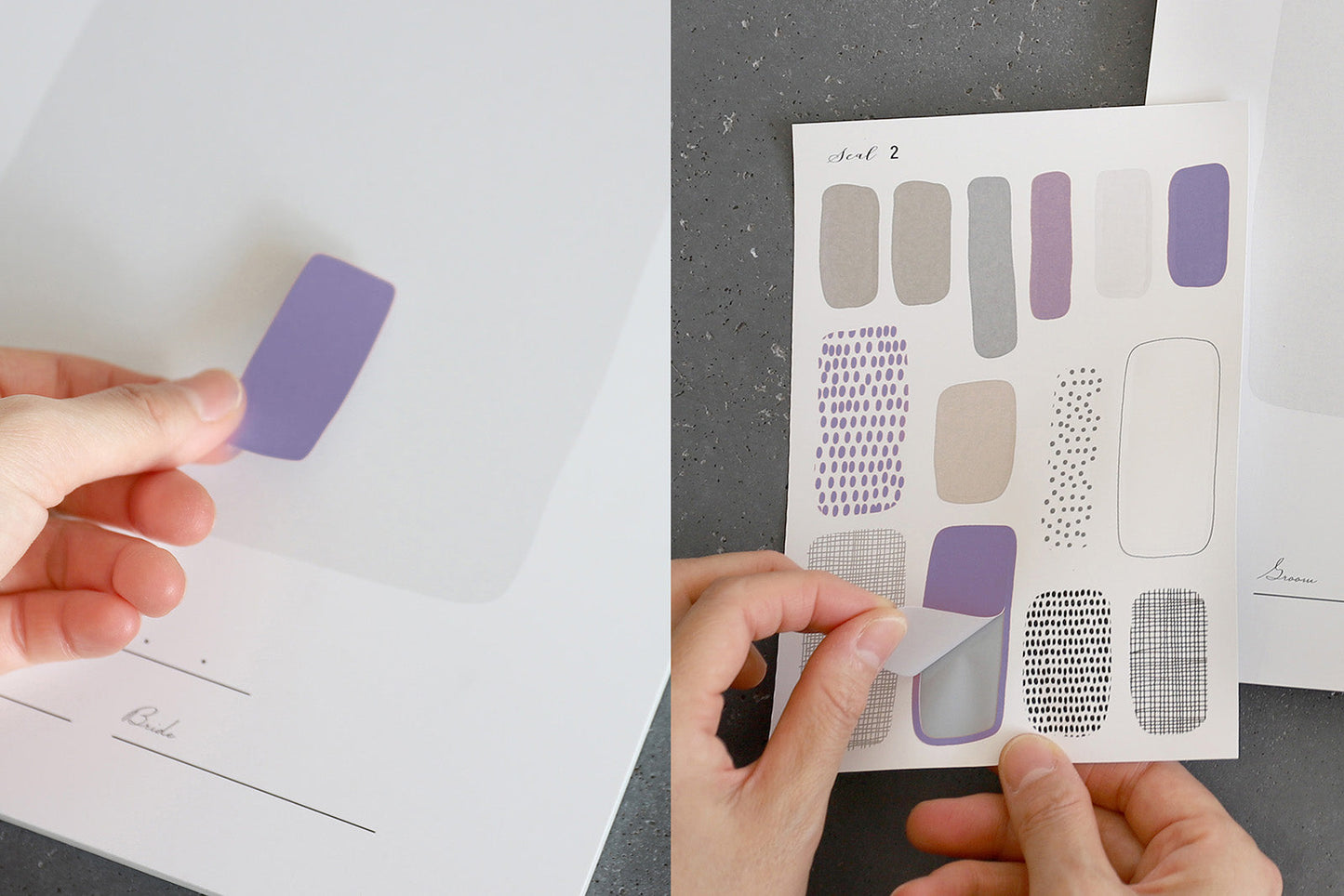 シールで作るゲスト参加型の結婚証明書・ウェディングアート(ブルー)【結婚式 結婚誓約書 ウェディング 挙式 ゲスト参加型】