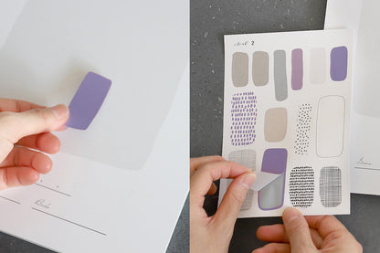 シールで作るゲスト参加型の結婚証明書・ウェディングアート(ブルー)【結婚式 結婚誓約書 ウェディング 挙式 ゲスト参加型】