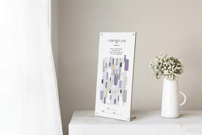 シールで作るゲスト参加型の結婚証明書・ウェディングアート(ブルー)【結婚式 結婚誓約書 ウェディング 挙式 ゲスト参加型】