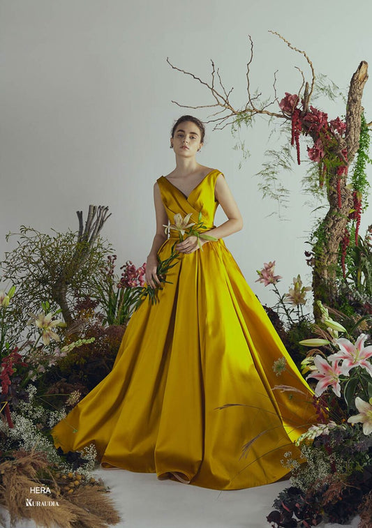 IM-0004 Hera Yellow【結婚式 カラードレス レンタル】