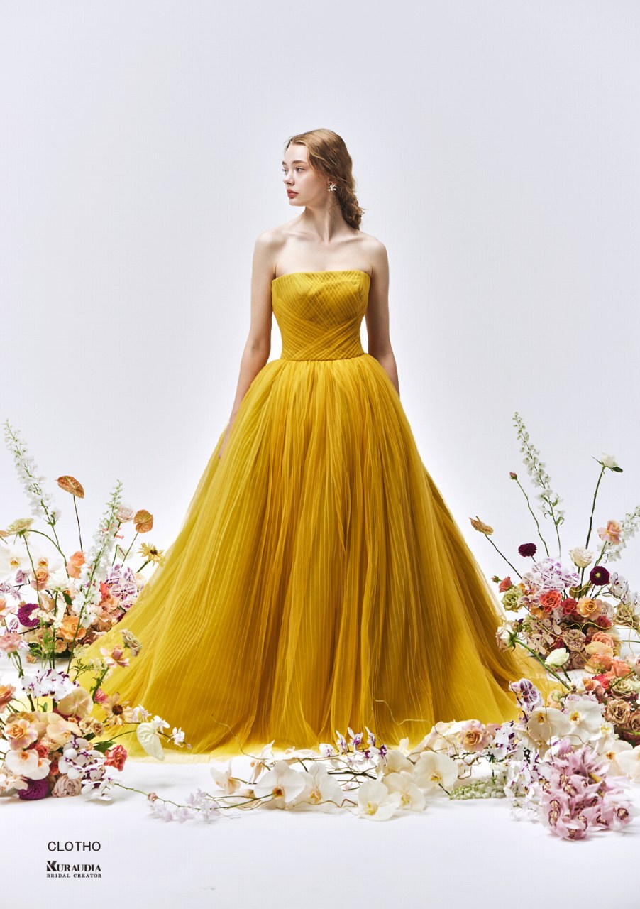 IM-0023_CLOTHO_Yellow【結婚式 カラードレス レンタル】