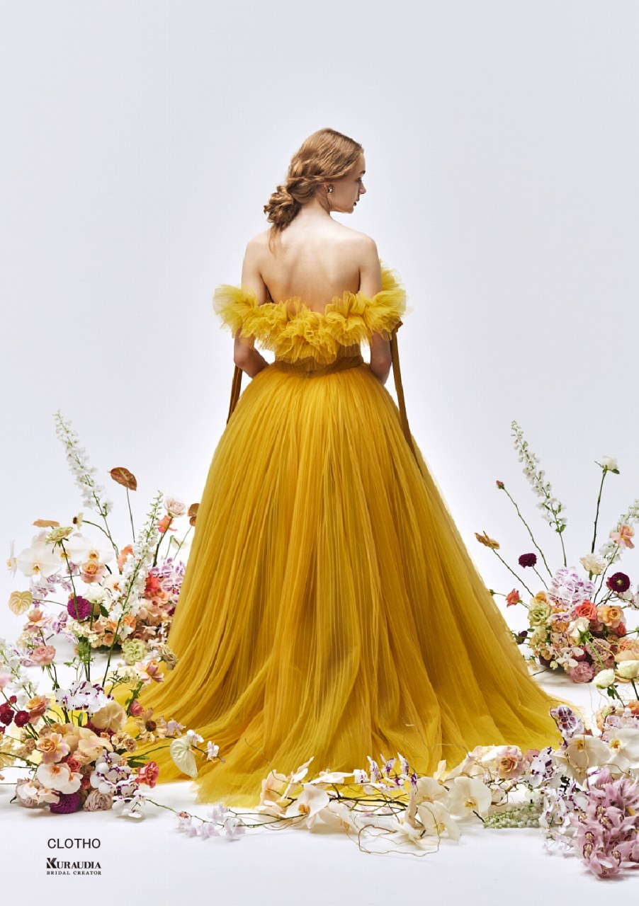 IM-0023_CLOTHO_Yellow【結婚式 カラードレス レンタル】