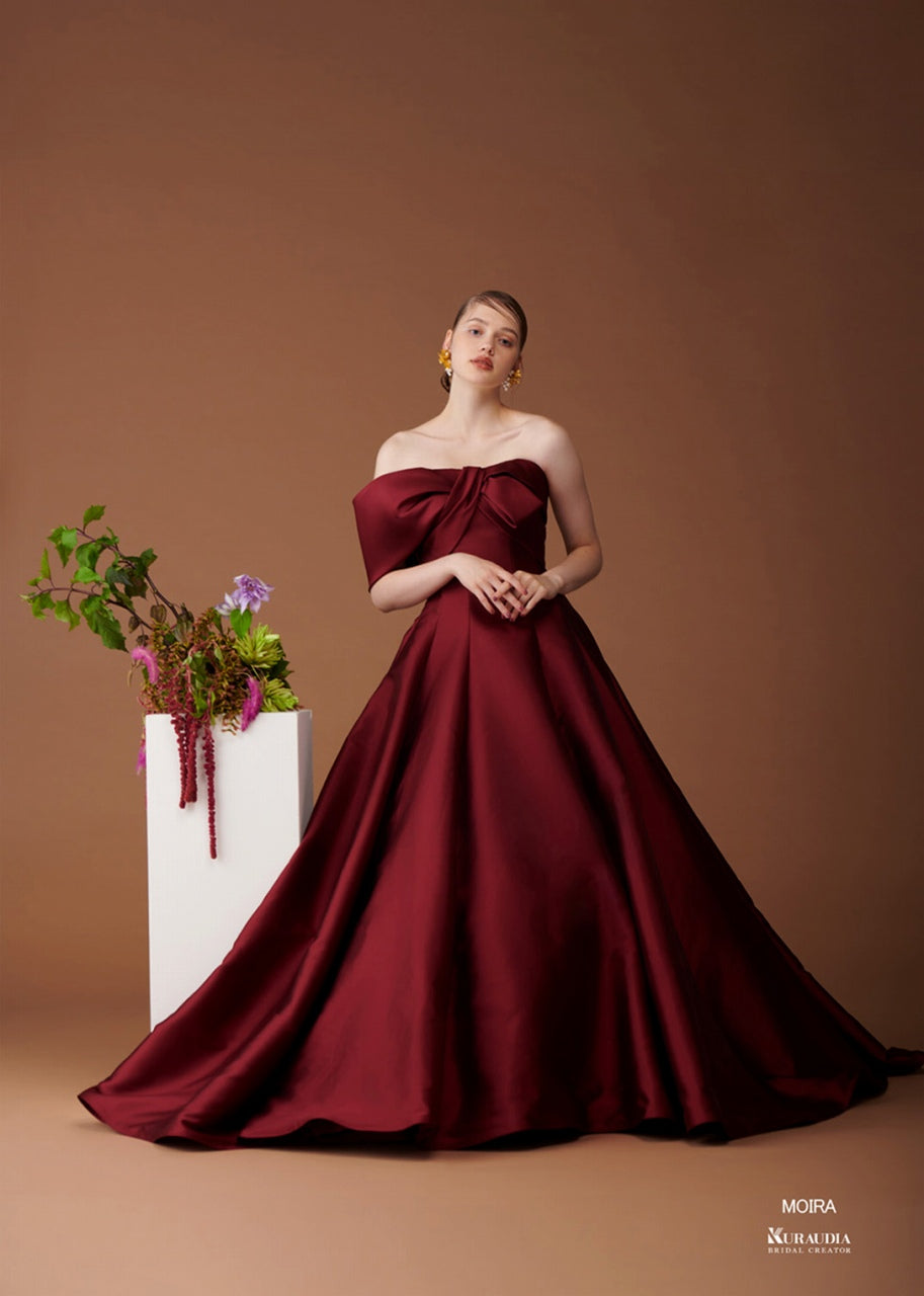 IM-0031_Burgundy【結婚式 カラードレス レンタル】