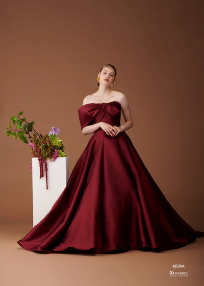 IM-0031_Burgundy【結婚式 カラードレス レンタル】