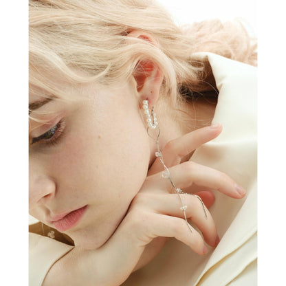 silver crystal chain