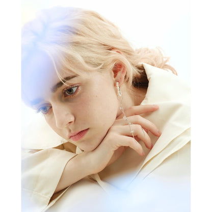 silver crystal chain