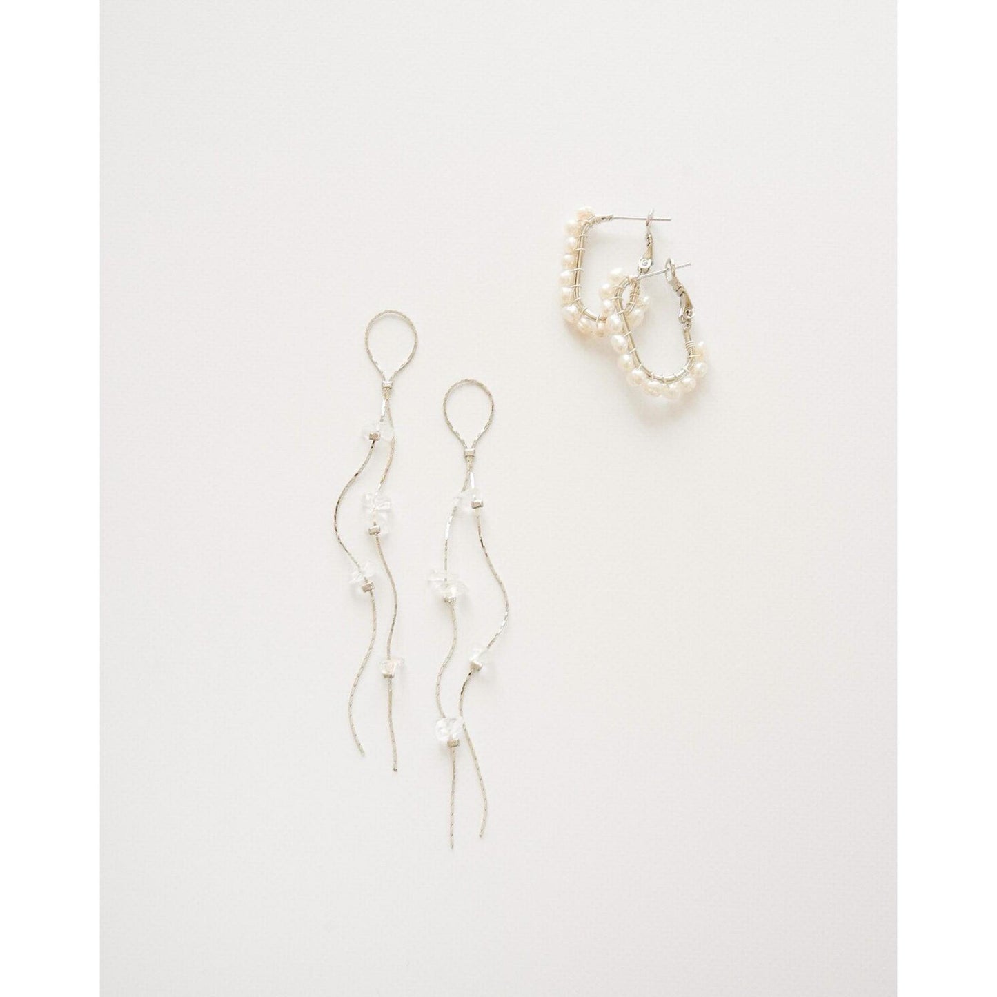 silver crystal chain