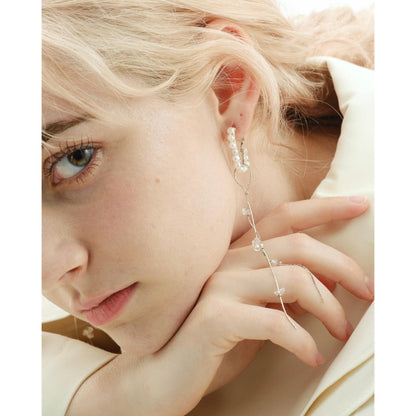 silver crystal chain