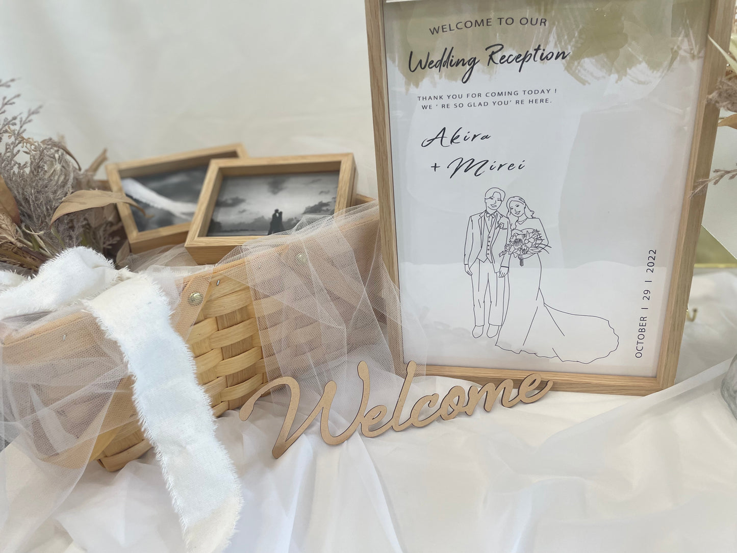 【3泊4日レンタル】フォト＆ミラーコーディネートセット レンタルウェルカムグッズ 【結婚式 ウェルカムスペース レンタル】