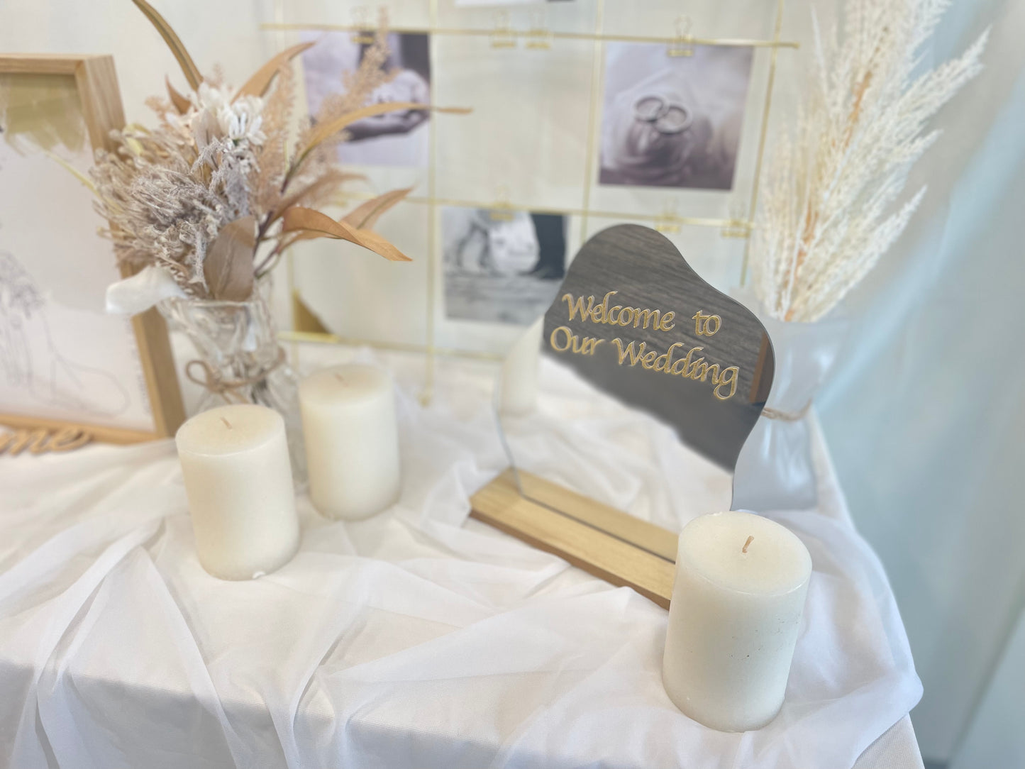 【3泊4日レンタル】フォト＆ミラーコーディネートセット レンタルウェルカムグッズ 【結婚式 ウェルカムスペース レンタル】