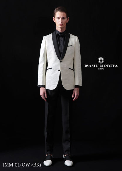 IMM-01(OW×BK) 【結婚式 タキシード レンタル】