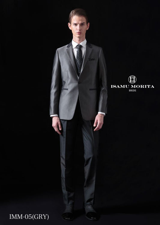 IMM-05(GRY) 【結婚式 タキシード レンタル】