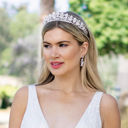 【ヘッドドレス】Ivory & co ALEXANDRA TIARA アイボリーアンドコー アレクサンドラ ティアラ ~ブライダルティアラ~【結婚式 ヘアアクセサリー】