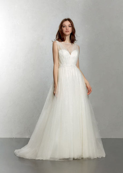 スレンダー 披露宴 JOCELYN BLANCHET 20691 【ウェディングドレス レンタル】