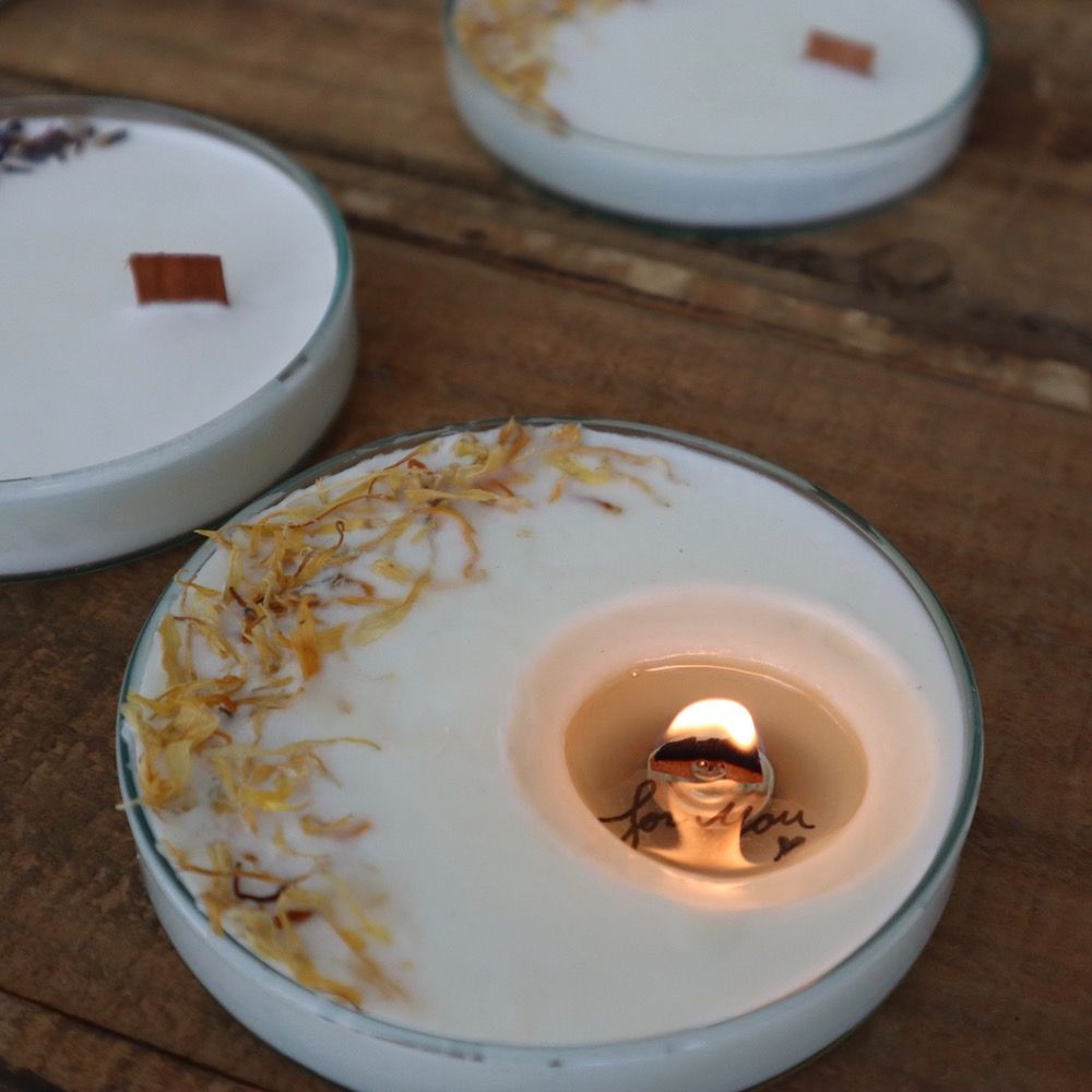 【手作りキット】メッセージハーブキャンドルB 【結婚式 ギフト 内祝い 結婚祝い 出産祝い】