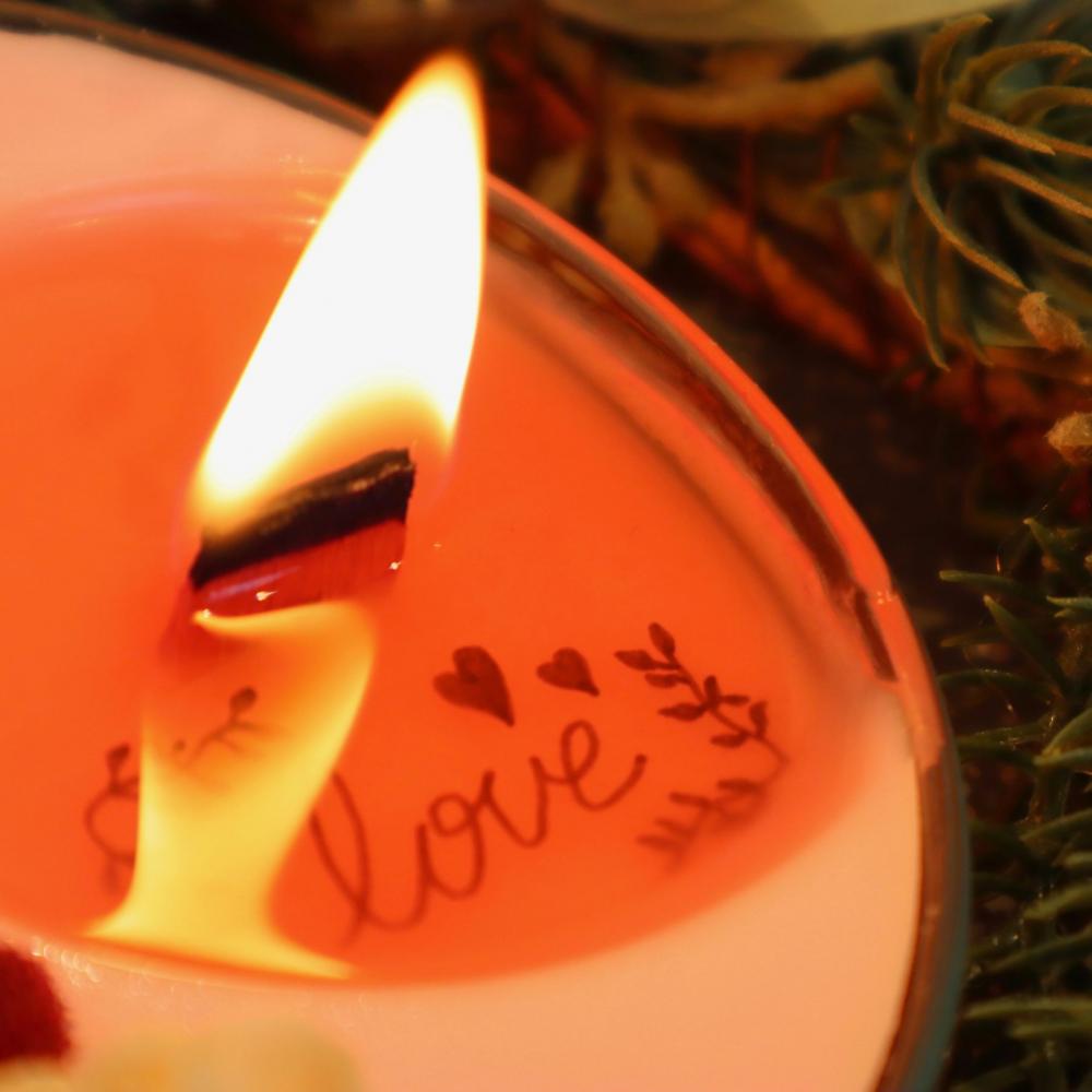 【手作りキット】メッセージハーブキャンドルB 【結婚式 ギフト 内祝い 結婚祝い 出産祝い】