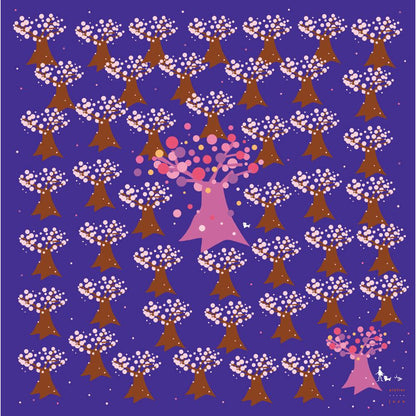 アトリエ・ジュゼのハンカチ(sakura_ブルー) 【結婚式 ギフト 引き出物 タオル 寝具】