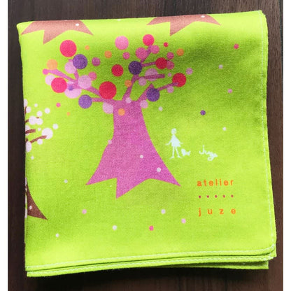 アトリエ・ジュゼのハンカチ(sakura_イエローグリーン) 【結婚式 ギフト 引き出物 タオル 寝具】