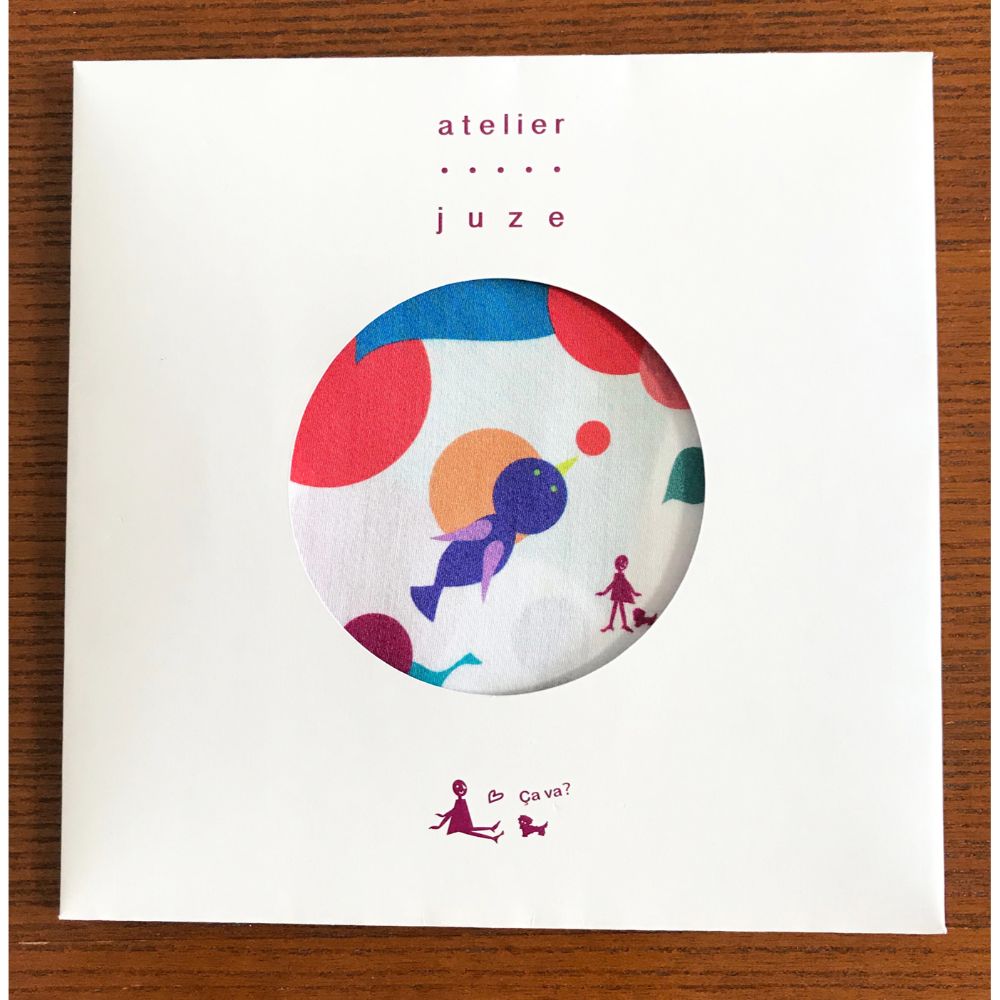 アトリエ・ジュゼのハンカチ(鳥と木の実_ホワイト) 【結婚式 ギフト 引き出物 タオル 寝具】