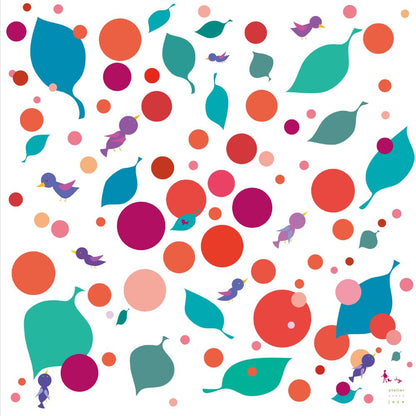 アトリエ・ジュゼのハンカチ(鳥と木の実_ホワイト) 【結婚式 ギフト 引き出物 タオル 寝具】