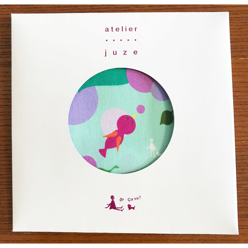 アトリエ・ジュゼのハンカチ(鳥と木の実_ミントブルー) 【結婚式 ギフト 引き出物 タオル 寝具】