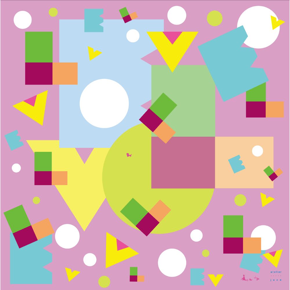 アトリエ・ジュゼのハンカチ(LOVE_ピンク) 【結婚式 ギフト 引き出物 タオル 寝具】