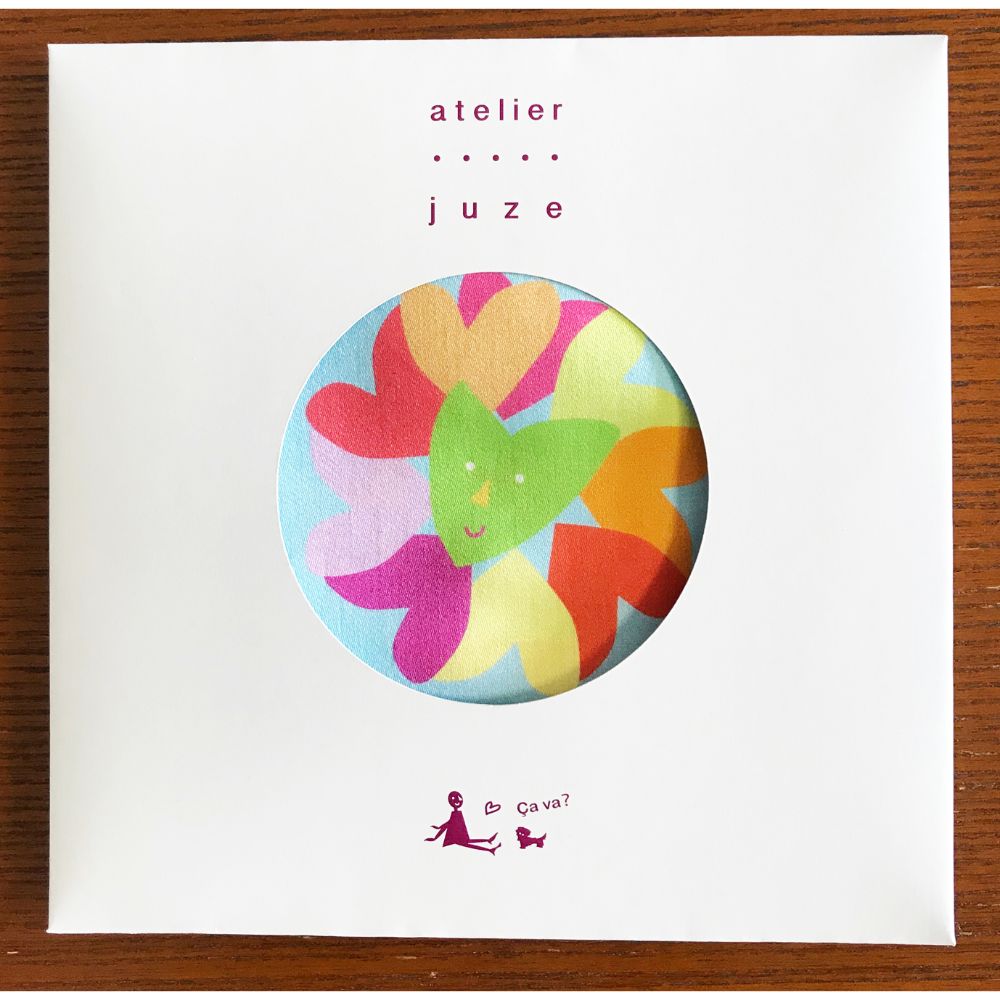 アトリエ・ジュゼのハンカチ(heart_ブルー) 【結婚式 ギフト 引き出物 タオル 寝具】