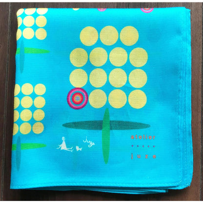 アトリエ・ジュゼのハンカチ(hana_ブルー) 【結婚式 ギフト 引き出物 タオル 寝具】